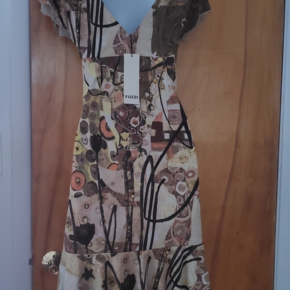 Gorgeous FUZZI JEAN PAUL GAULTIER ARTSY PRINT DRES - Picture 6 of 6